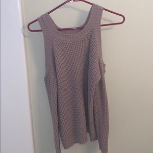 Open shoulder sweater